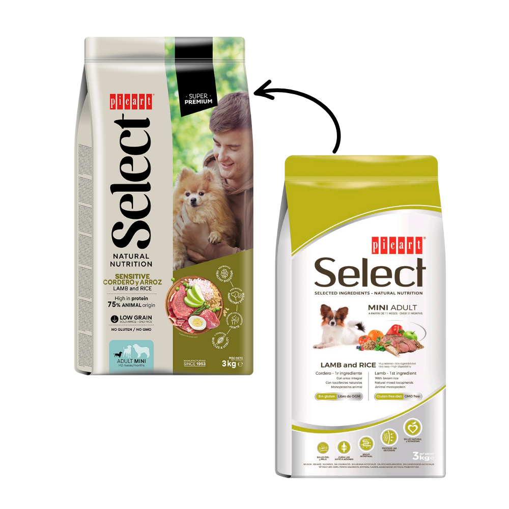 Picart Select Adult Mini Sensitive Lamb & Rice Pienso para Perros al mejor precio -Todoanimal.es