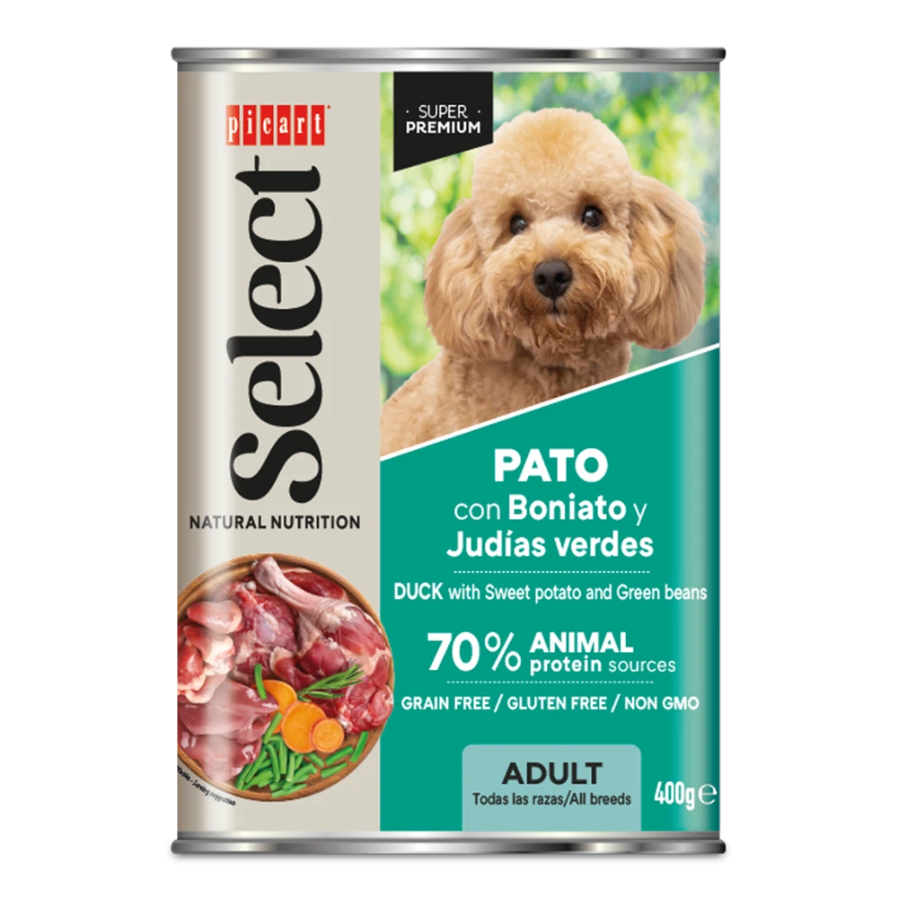 Picart Select Adult Pato con Batata Lata Comida Húmeda para Perros al mejor precio -Todoanimal.es