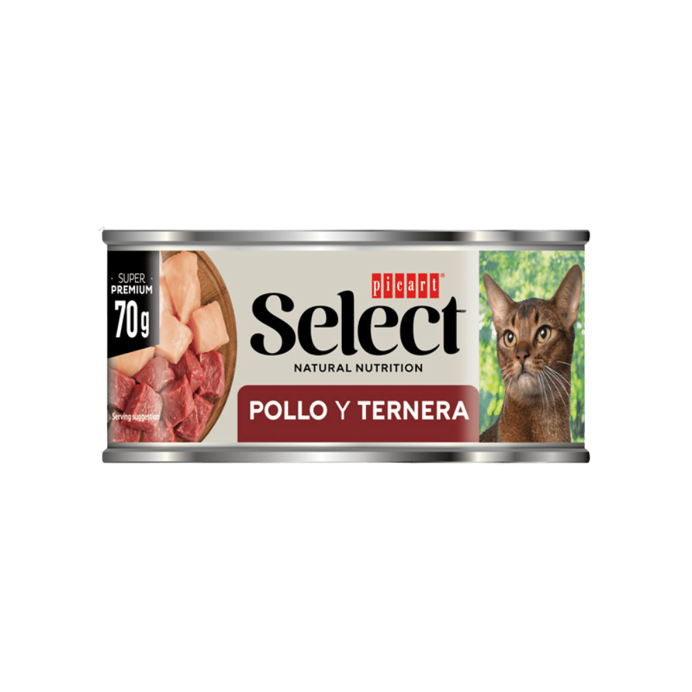 Picart Select Adult Pollo y Ternera Lata Comida Húmeda para Gatos al mejor precio -Todoanimal.es