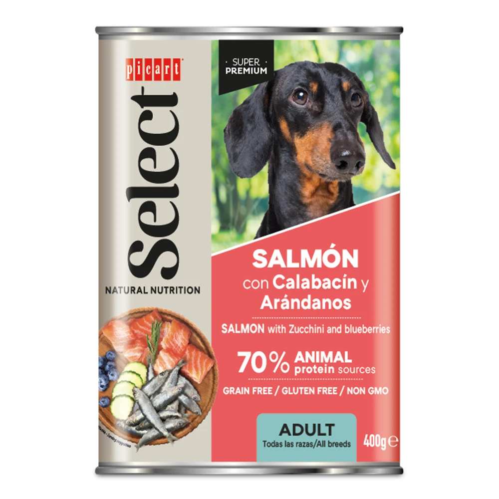 Picart Select Adult Salmón con Calabacines Lata Comida Húmeda para Perros al mejor precio -Todoanimal.es