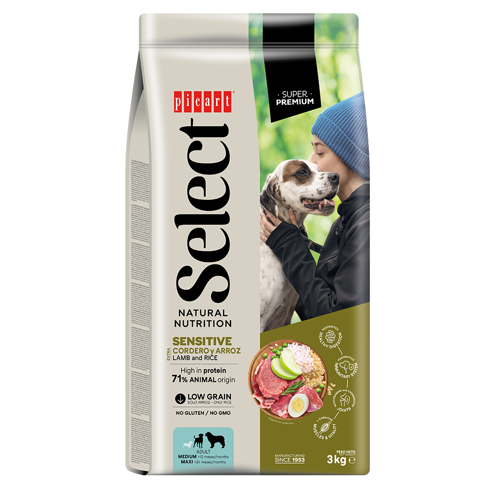 Picart Select Adult Sensitive Lamb & Rice Pienso para Perros de Cordero y Arroz al mejor precio -Todoanimal.es