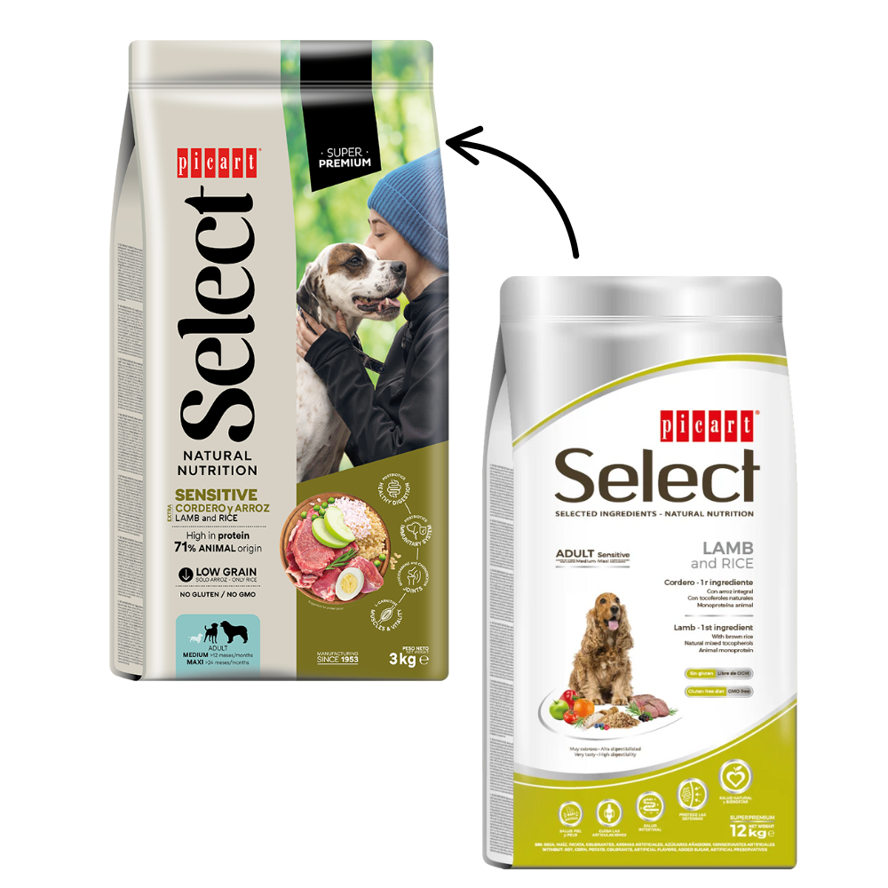 Picart Select Adult Sensitive Lamb & Rice Pienso para Perros de Cordero y Arroz al mejor precio -Todoanimal.es