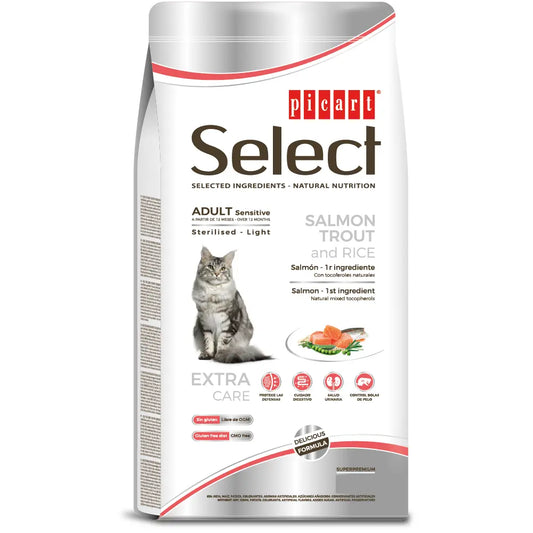 Picart Select Cat Sensitive Sterilized Light 400G al mejor precio -Todoanimal.es