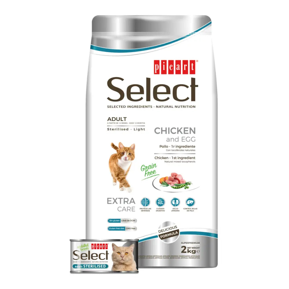 Picart Select Cat Sterilized Light Grain Free al mejor precio -Todoanimal.es