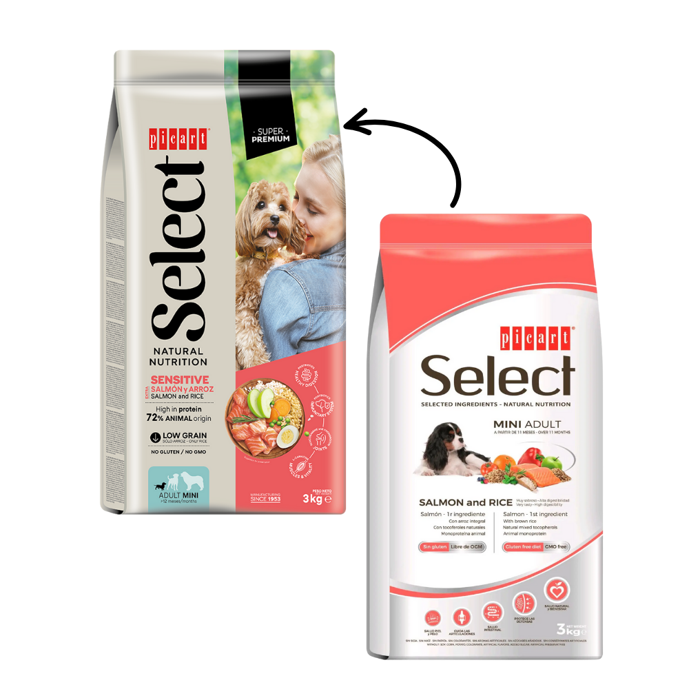 Picart Select Dog Adult Mini Salmón & Rice al mejor precio -Todoanimal.es