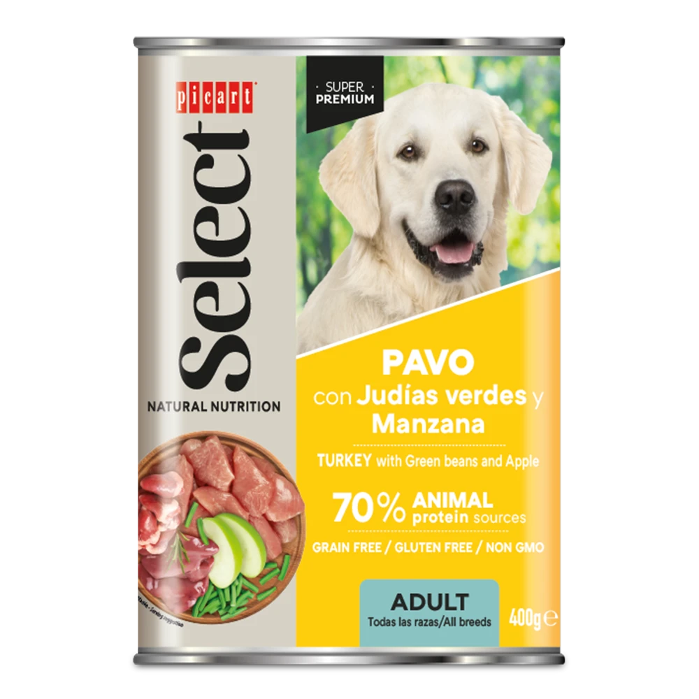 Picart Select Light Pavo con Judías Verdes Lata Comida Húmeda para Perros al mejor precio -Todoanimal.es