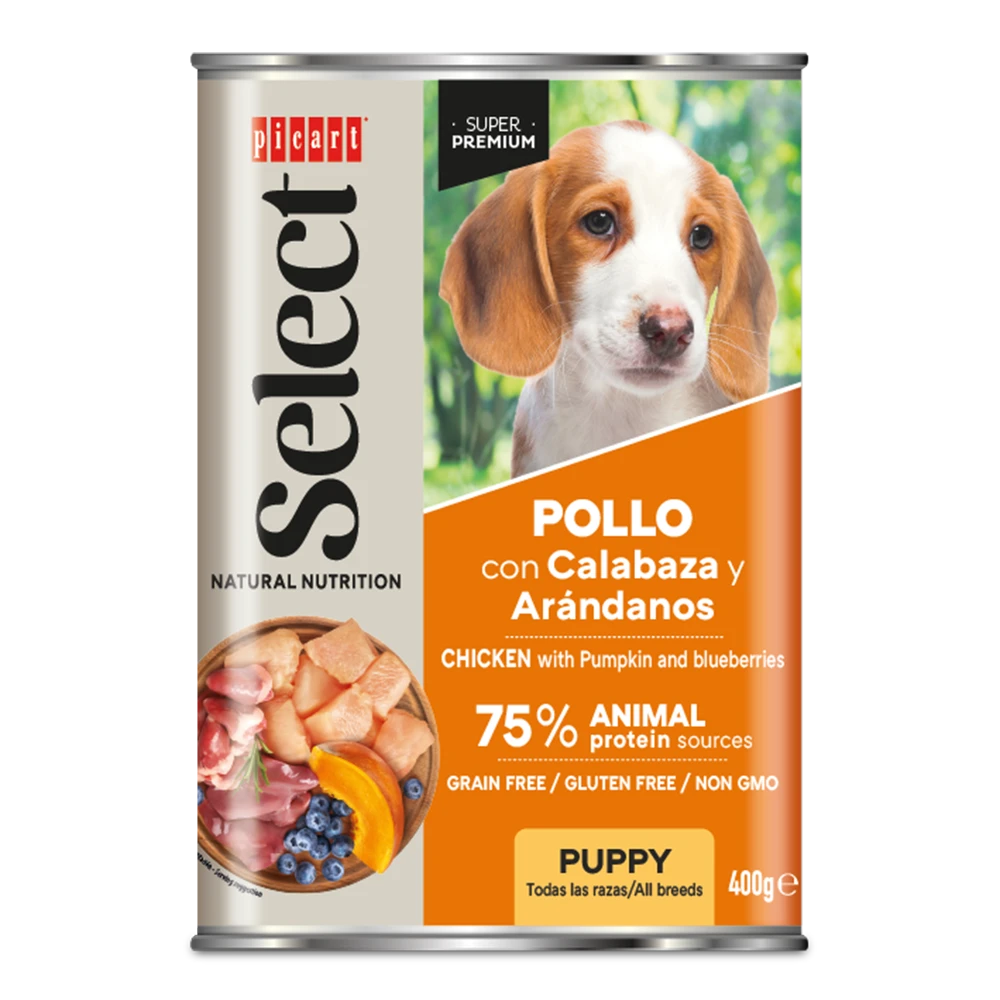 Picart Select Puppy Junior Pollo con Calabaza Lata Comida Húmeda para Cachorros al mejor precio -Todoanimal.es
