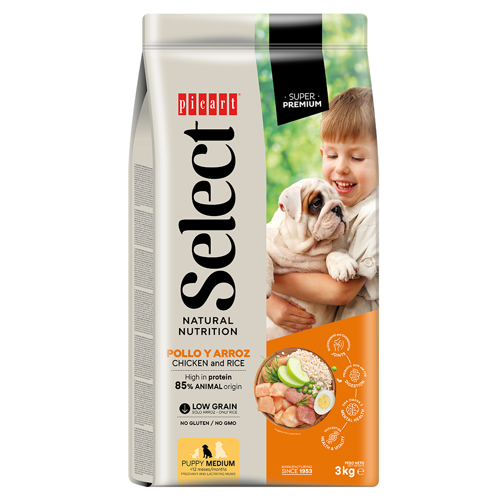 Picart Select Puppy Medium Chicken & Rice Pienso para Cachorros al mejor precio -Todoanimal.es