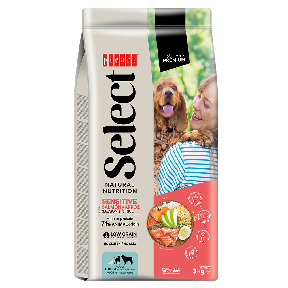 Picart Select Sensitive Extra Salmón & Rice Pienso para Perros al mejor precio -Todoanimal.es