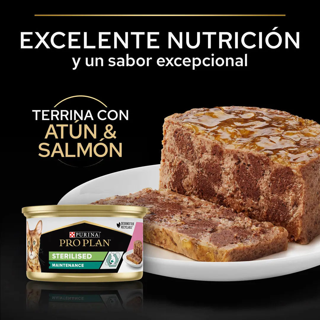 Pro Plan Cat Lata Sterilised Salmón&Atún 85 g al mejor precio -Todoanimal.es