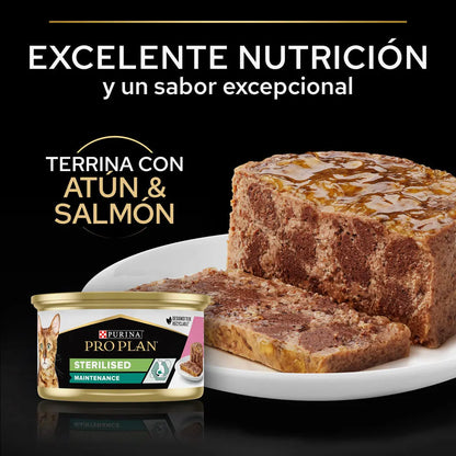 Pro Plan Cat Lata Sterilised Salmón&Atún 85 g al mejor precio -Todoanimal.es