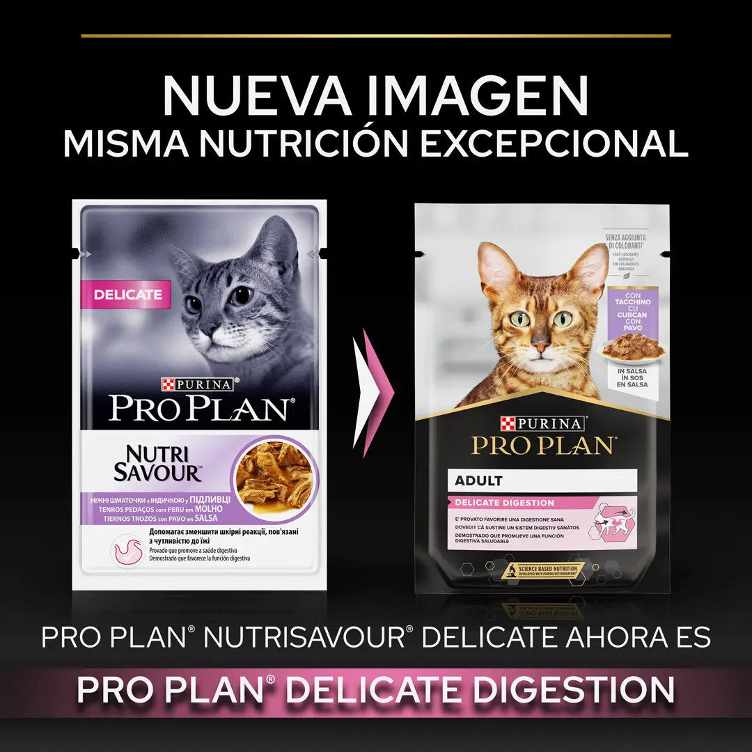 Pro Plan Cat Sobre Adult Delicate Pavo 85 g al mejor precio -Todoanimal.es