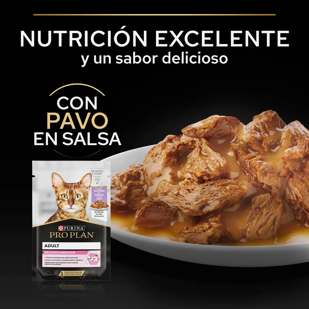 Pro Plan Cat Sobre Adult Delicate Pavo 85 g al mejor precio -Todoanimal.es