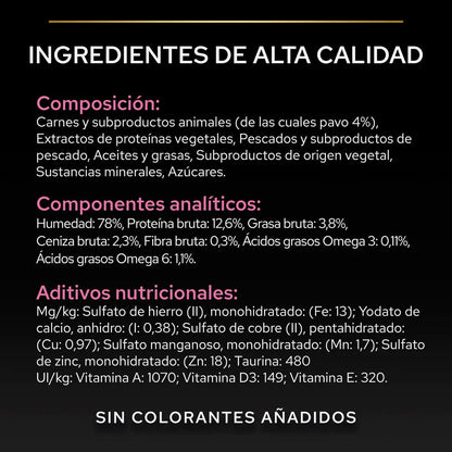 Pro Plan Cat Sobre Adult Delicate Pavo 85 g al mejor precio -Todoanimal.es