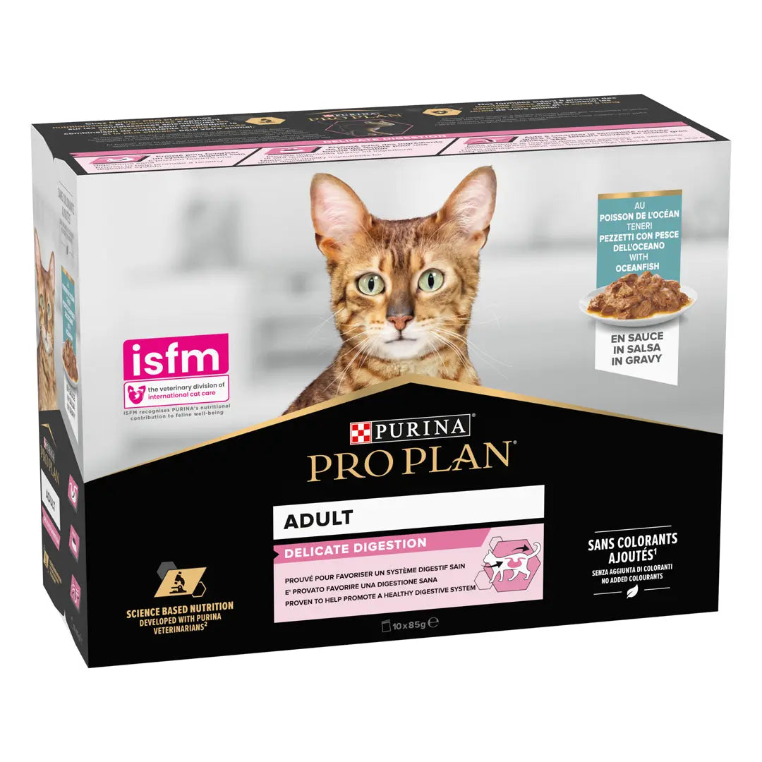Pro Plan Cat Sobre Delicate Pescado Pack 10x85 g al mejor precio -Todoanimal.es