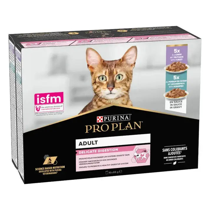 Pro Plan Cat Sobre Delicate Pescado&Pavo Pack 10X85G Todoanimal.es