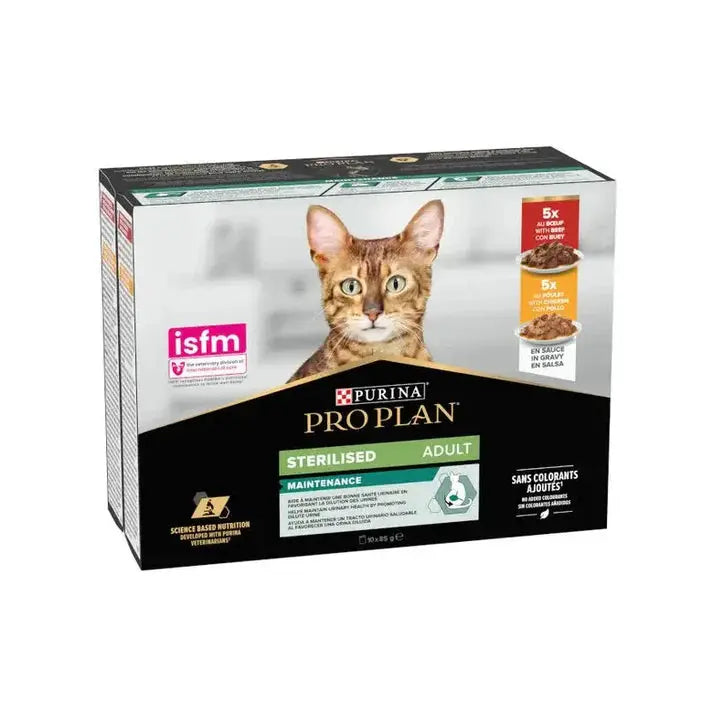 Pro Plan Cat Sobre Sterilised Buey&Pollo Pack 10X85G Todoanimal.es