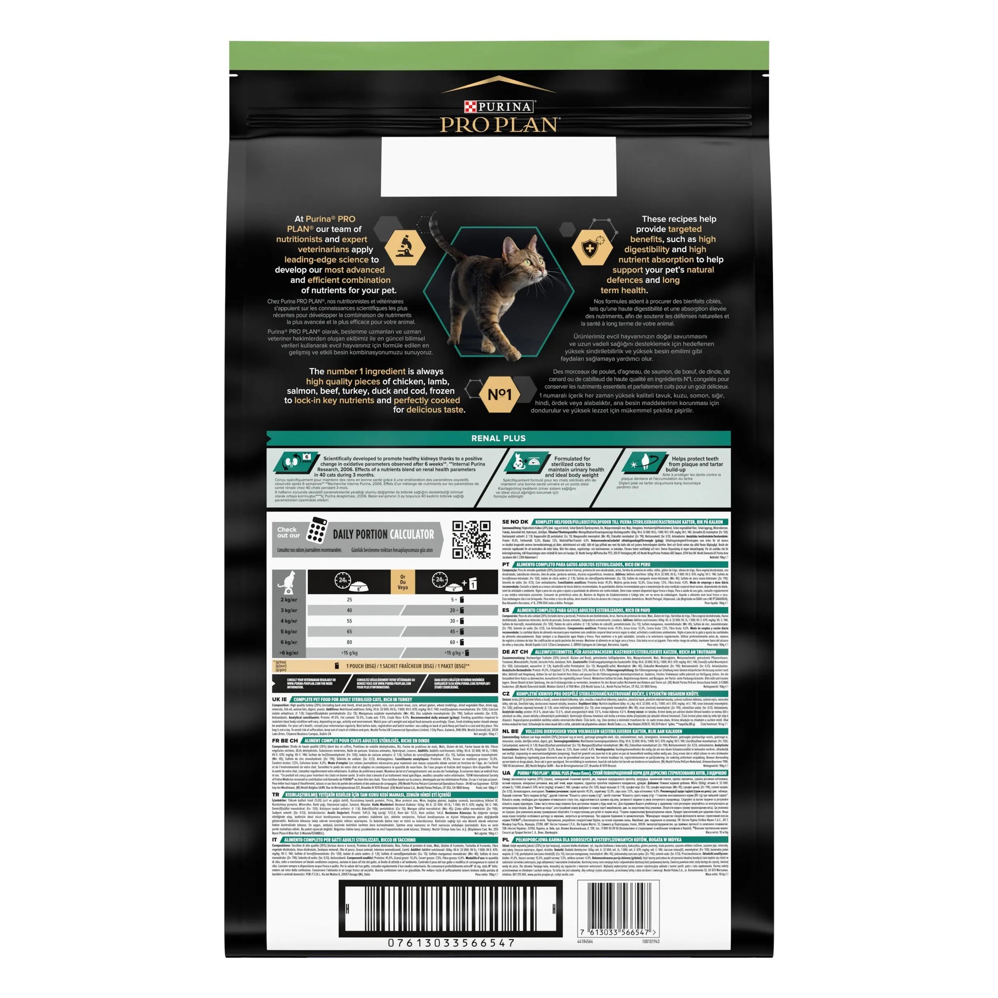 Pro Plan Cat Sterilized Adult Renal+ Pavo 10 kg al mejor precio -Todoanimal.es