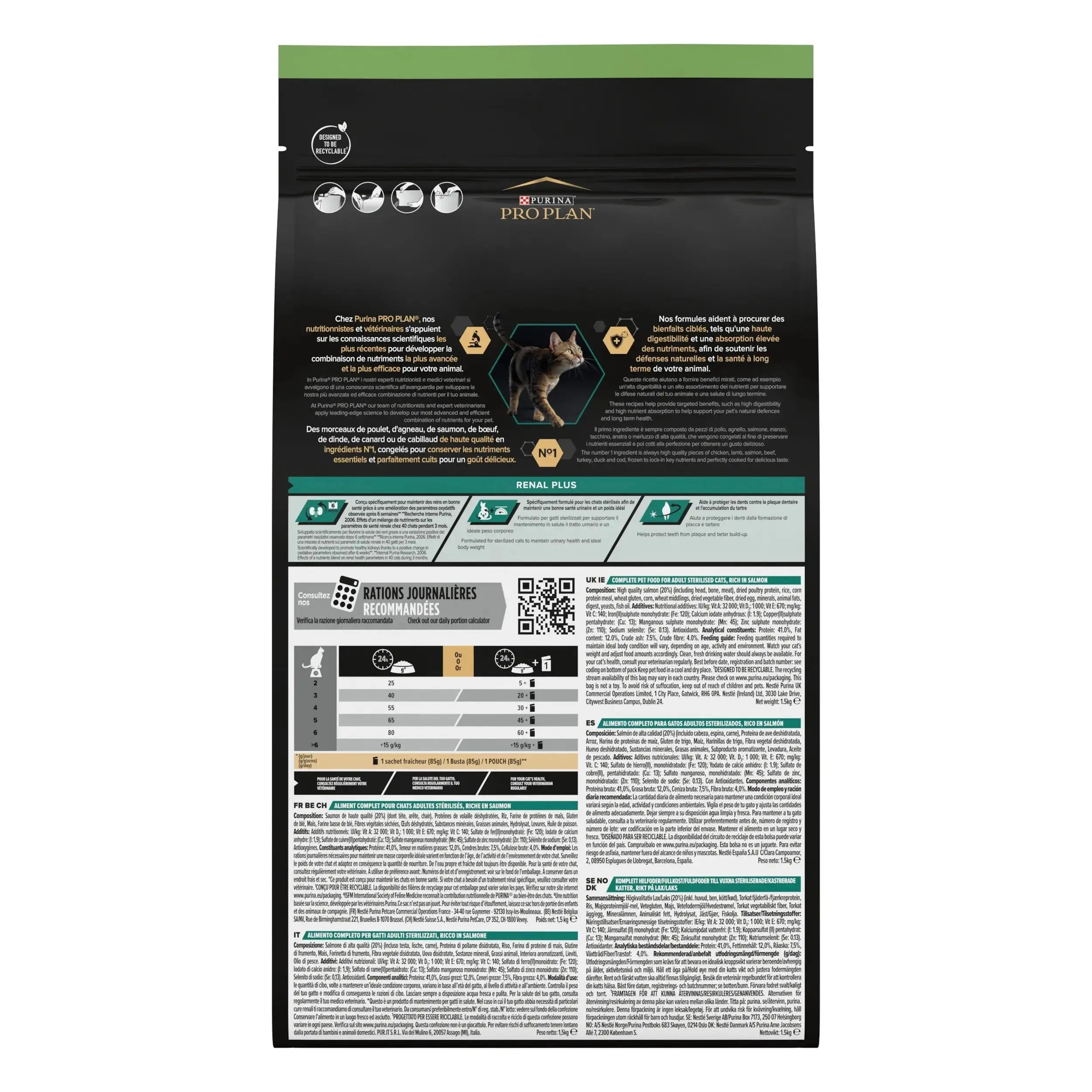 Pro Plan Cat Sterilized Adult Renal+ Salmón 10 kg al mejor precio -Todoanimal.es