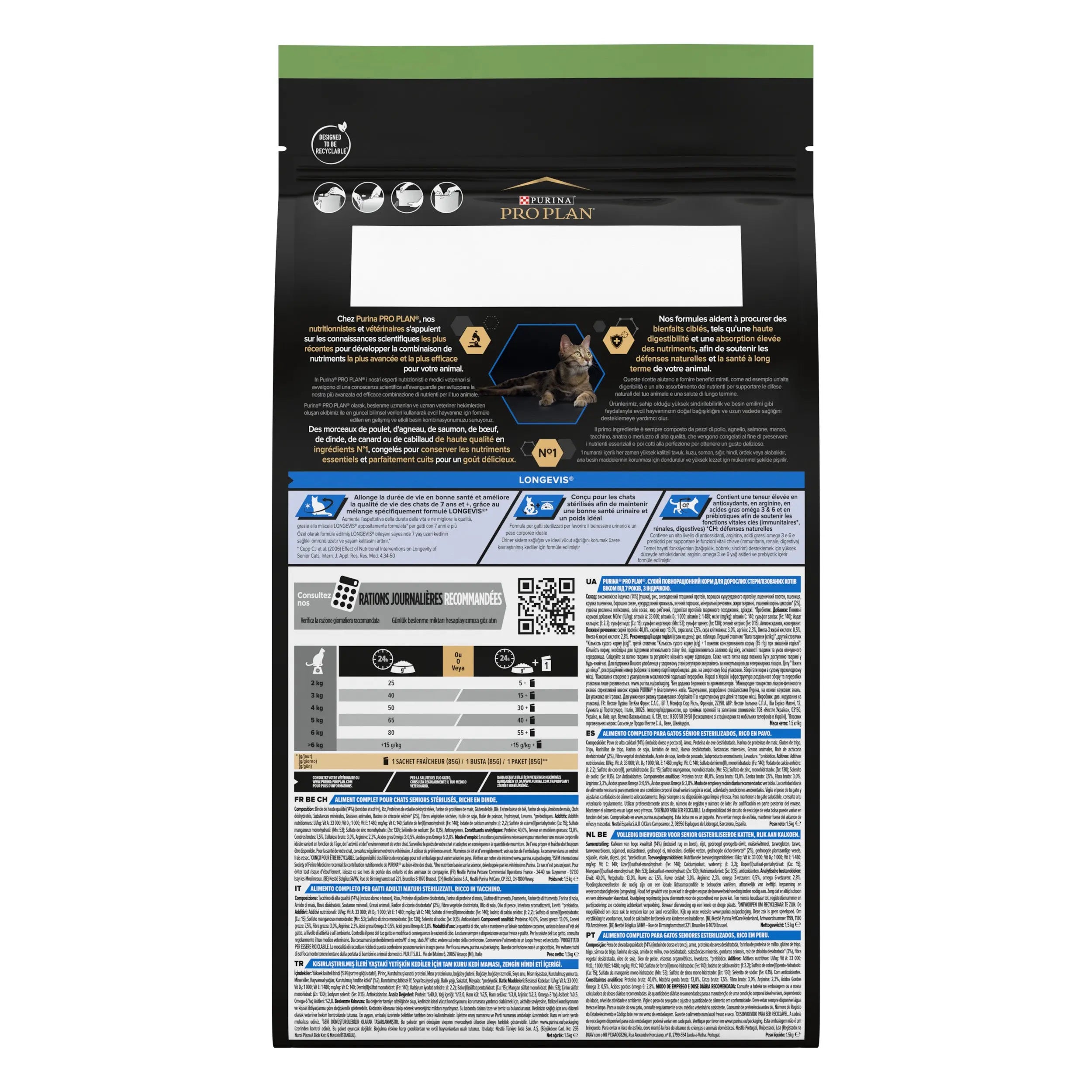 Pro Plan Cat Sterilized Senior 7+ Pavo 3 kg al mejor precio -Todoanimal.es