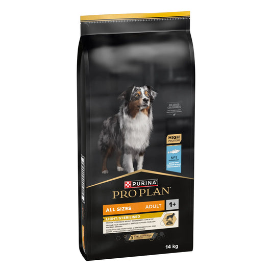 Pro Plan Dog AllSize Light Sterilized Pescado 14 kg al mejor precio -Todoanimal.es