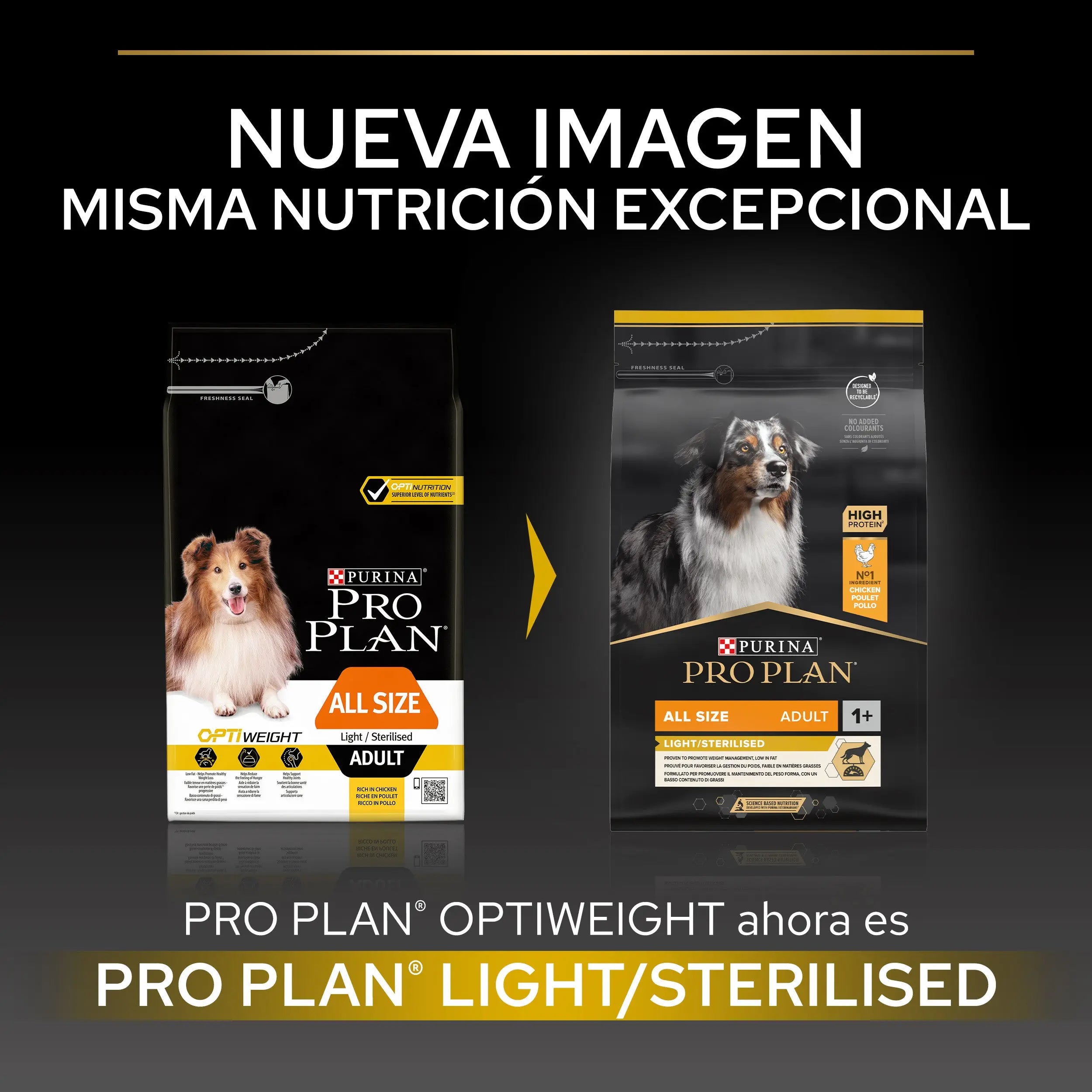Pro Plan Dog Allsize Adult Light Sterilized Pollo 3 kg al mejor precio -Todoanimal.es