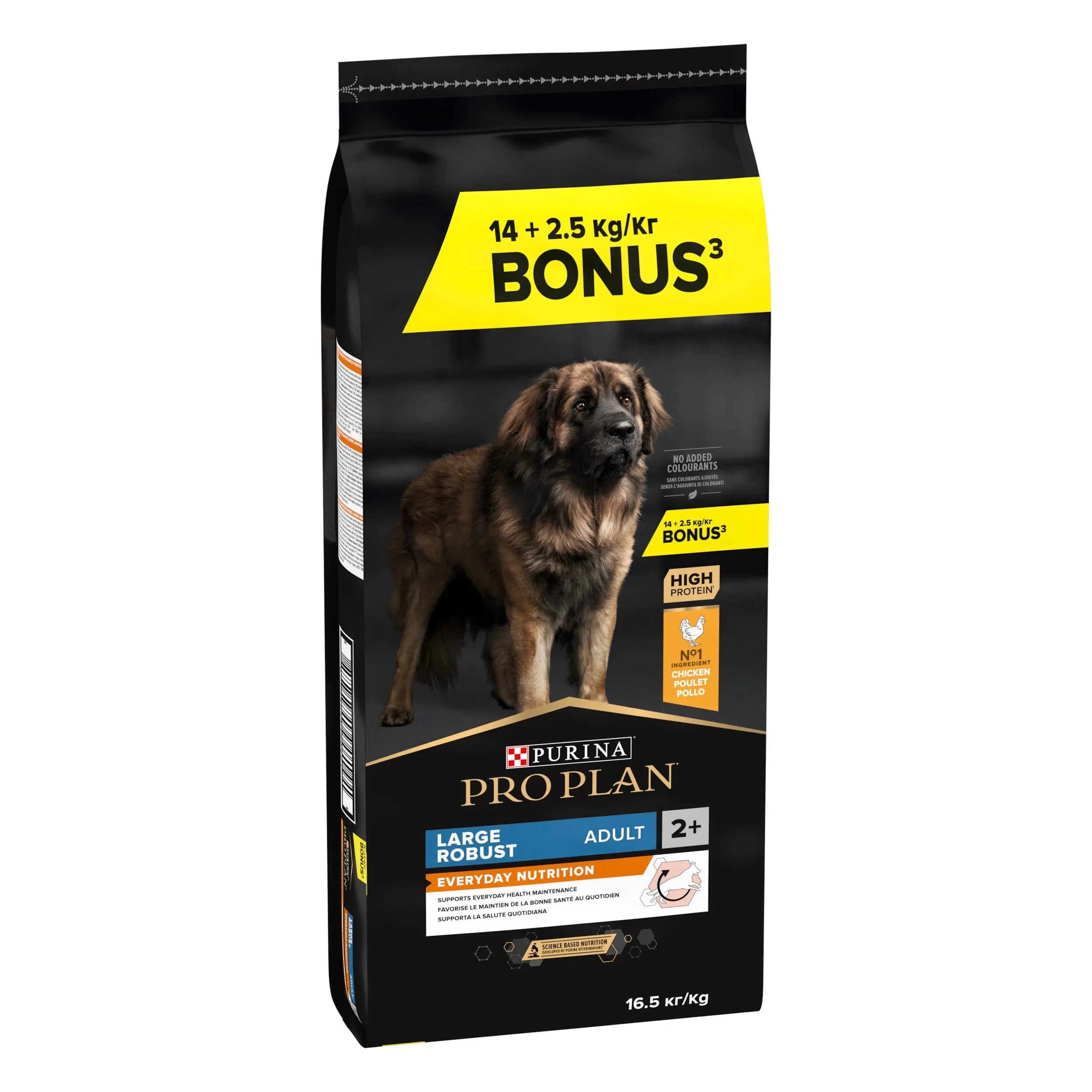 Pro Plan Dog Large Robust Adult Pollo 14 kg+2,5 kg gratis al mejor precio -Todoanimal.es