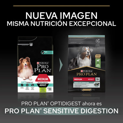 Pro Plan Dog Medium Adult Digest Cordero 3 kg al mejor precio -Todoanimal.es