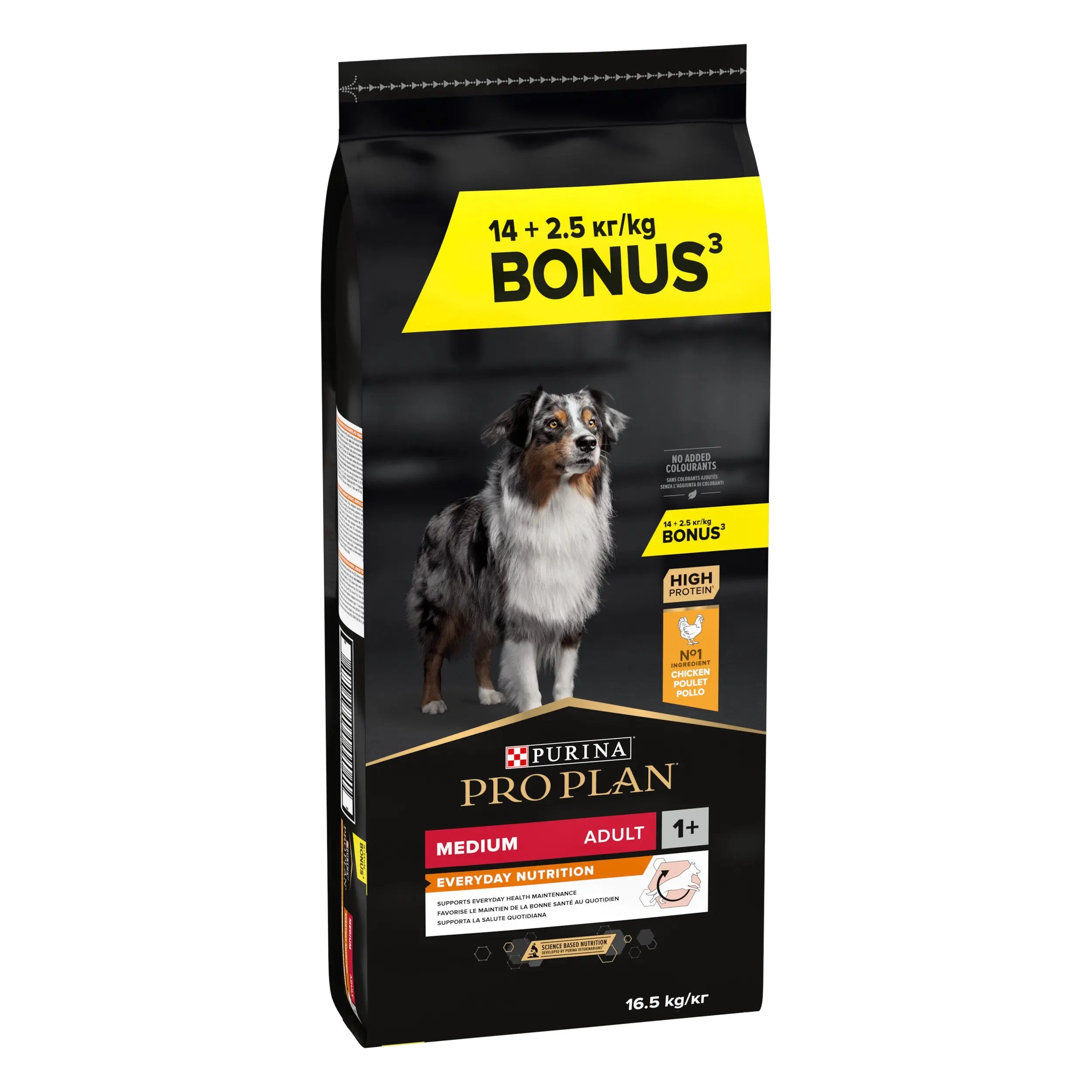 Pro Plan Dog Medium Adult Pollo 14 kg+2,5 kg gratis al mejor precio -Todoanimal.es