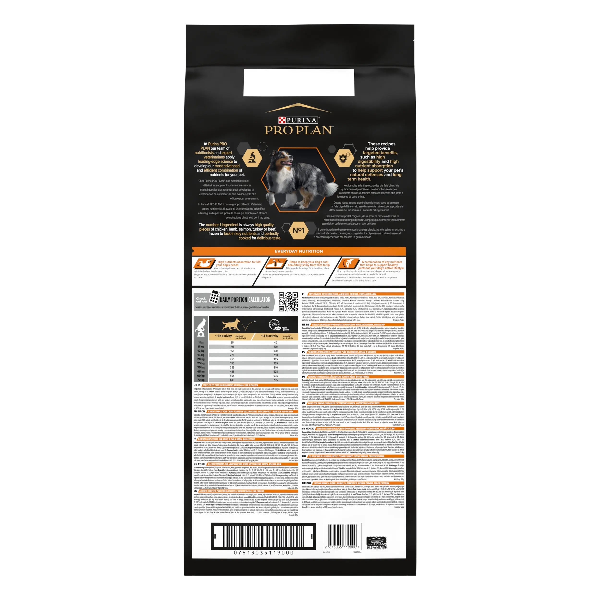 Pro Plan Dog Medium Adult Pollo 14 kg+2,5 kg gratis al mejor precio -Todoanimal.es