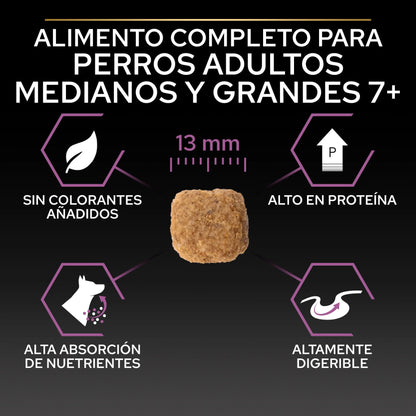 Pro Plan Dog Medium & Large Adult Agedefen 7+ Pollo 3 kg al mejor precio -Todoanimal.es