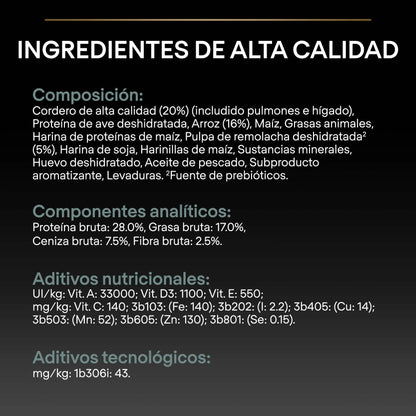 Pro Plan Dog Small & Mini Adult Digest Cordero Pienso para Perros al mejor precio -Todoanimal.es