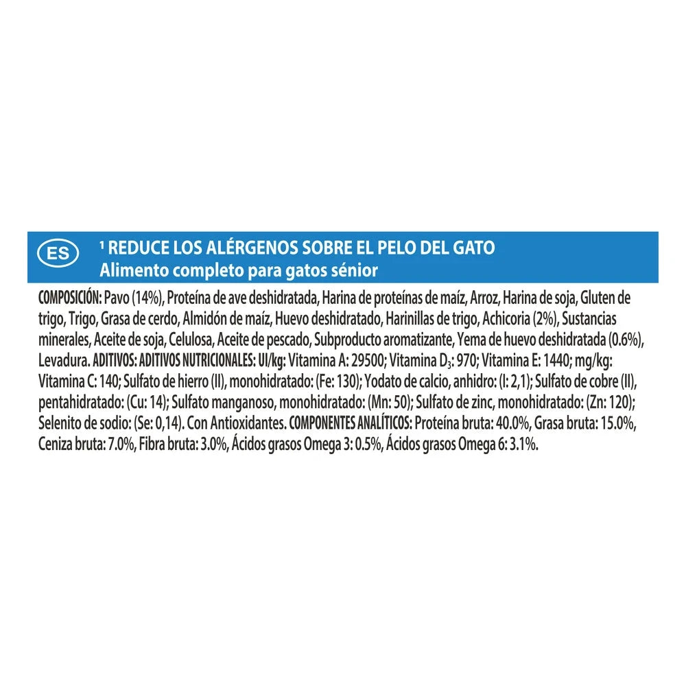 Pro Plan LiveClear Sterilised 7+ Senior Pavo Pienso Reduce Alérgenos sobre el Pelo del Gato al mejor precio -Todoanimal.es