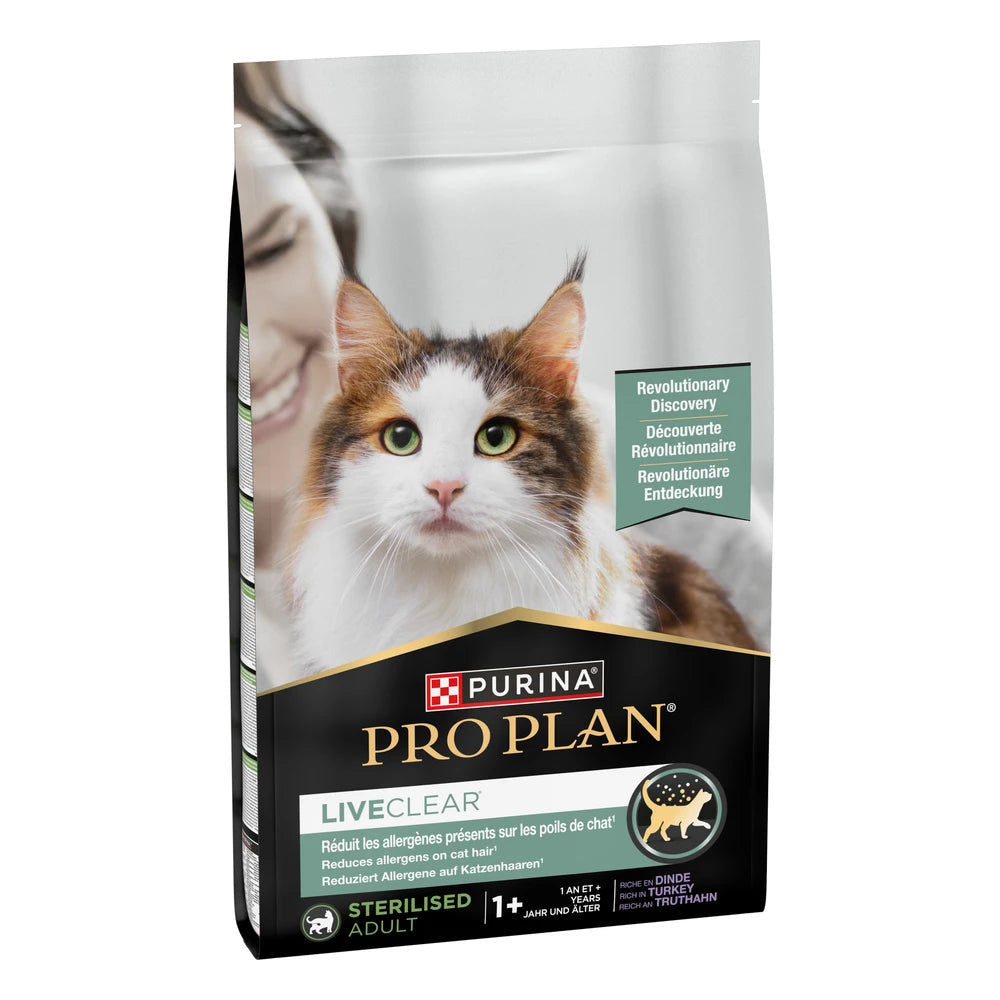 Pro Plan LiveClear Sterilised Adult Pavo Pienso Reduce Alérgenos sobre el Pelo del Gato al mejor precio -Todoanimal.es