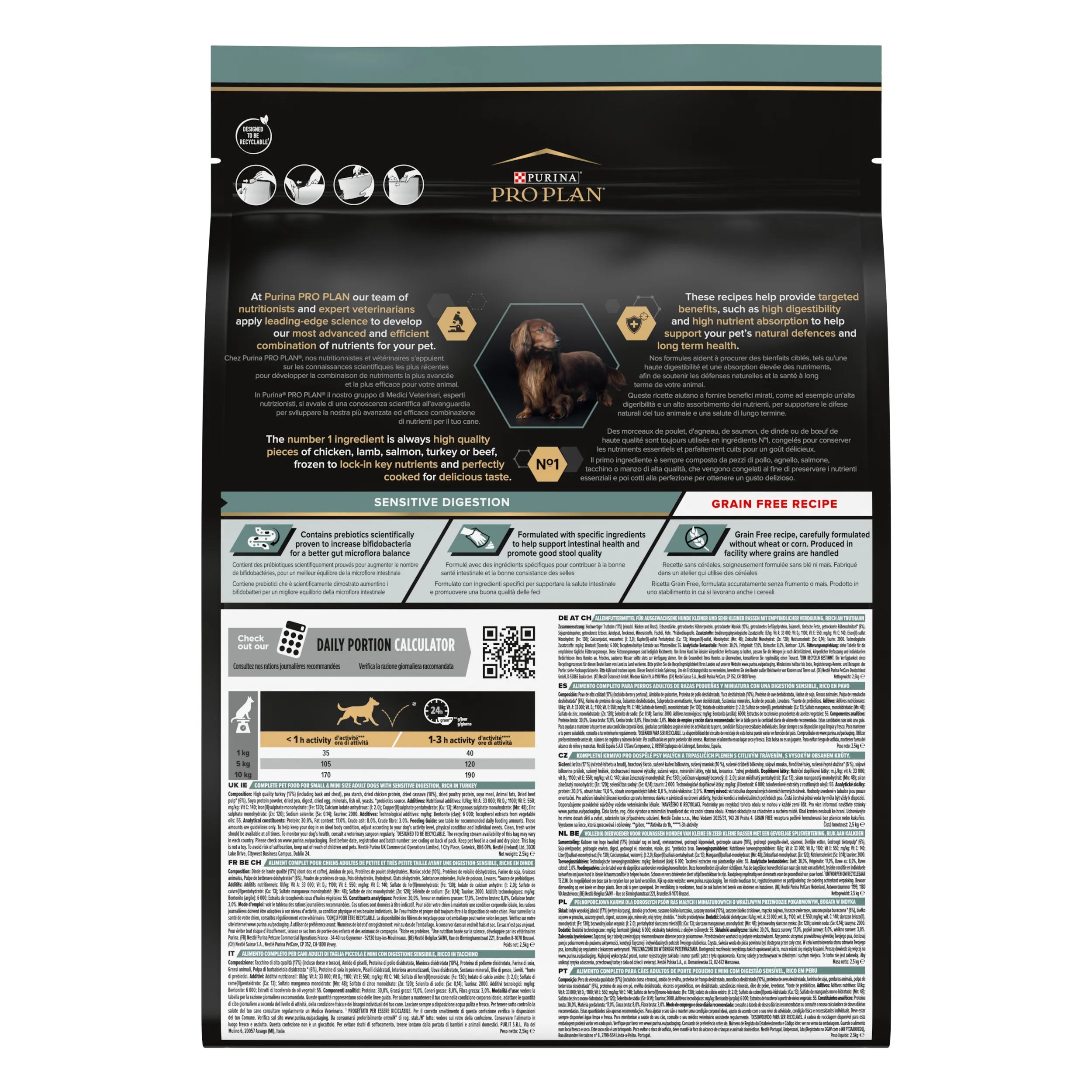 Pro Plan Small & Mini Adult Digest Grain Free Pavo Pienso para Perros al mejor precio -Todoanimal.es