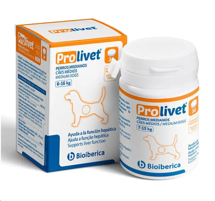Prolivet Perros Medianos 30 Comprimidos (Hepático) - Precios Más Baratos - Todoanimal
