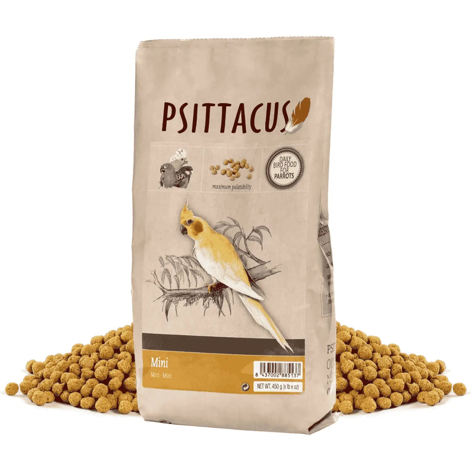 Psittacus Pienso Mini Completo para Ninfas, Cotorras y Cacatúas PSITTACUS