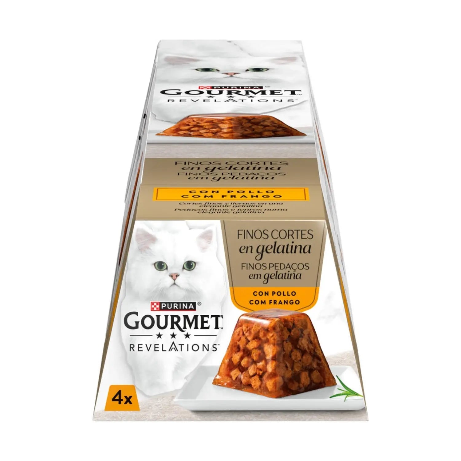 Purina Gourmet Revelations Finos Cortes Pack 4x57g PURINA