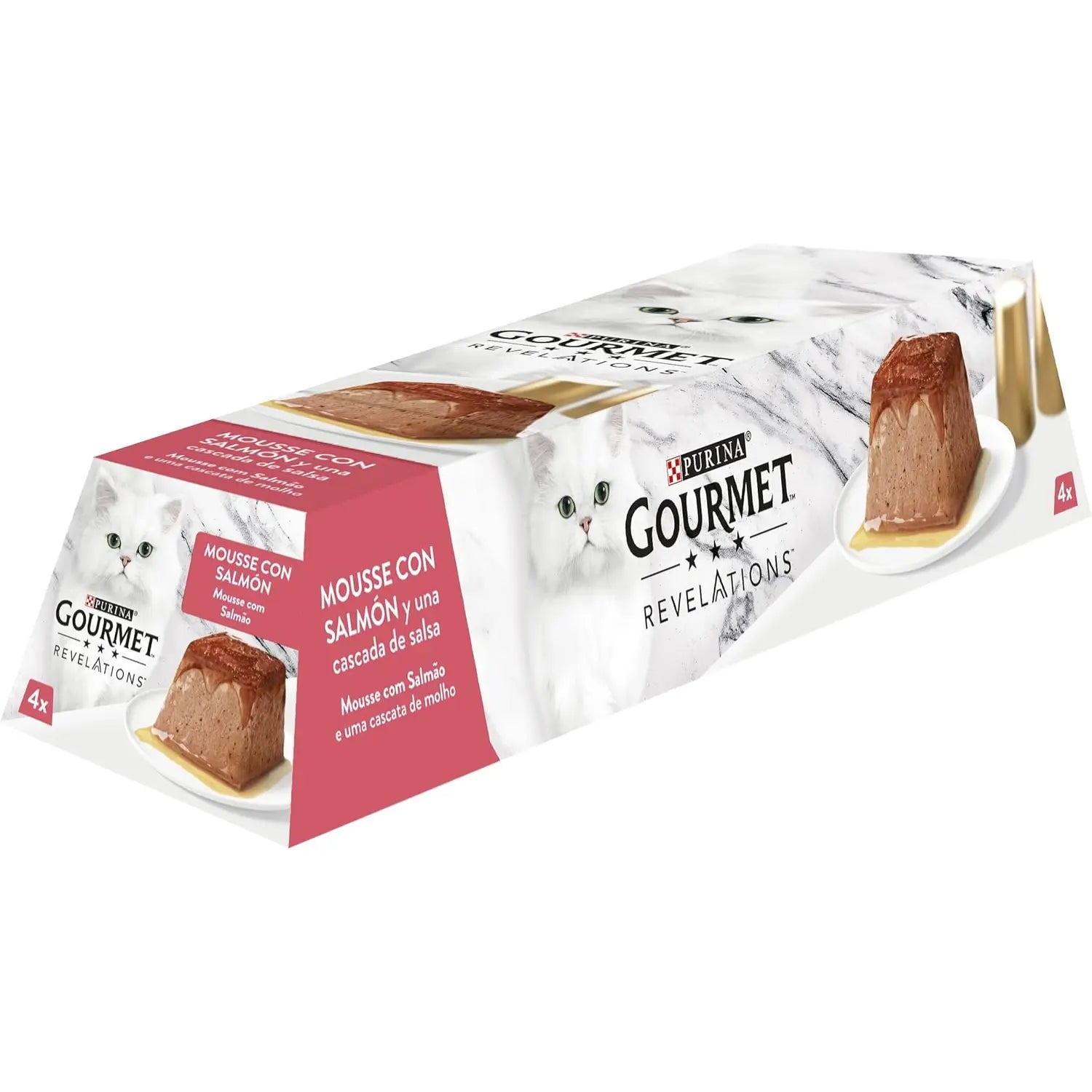 Purina Gourmet Revelations Pirámides Mousse para Gatos Pack 4x57g Todoanimal.es