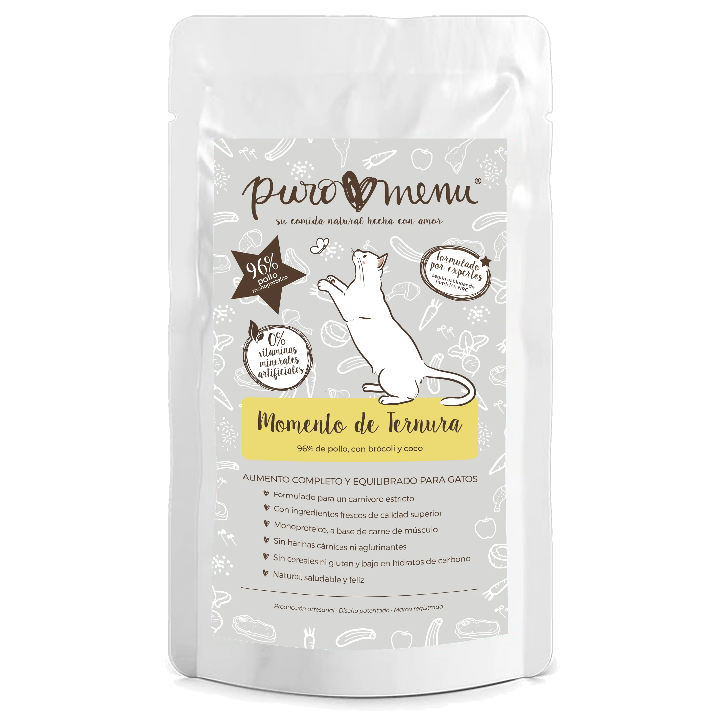 Puro Menú BIO Momento de Ternura Comida Húmeda de Pollo para Gatos al mejor precio -Todoanimal.es