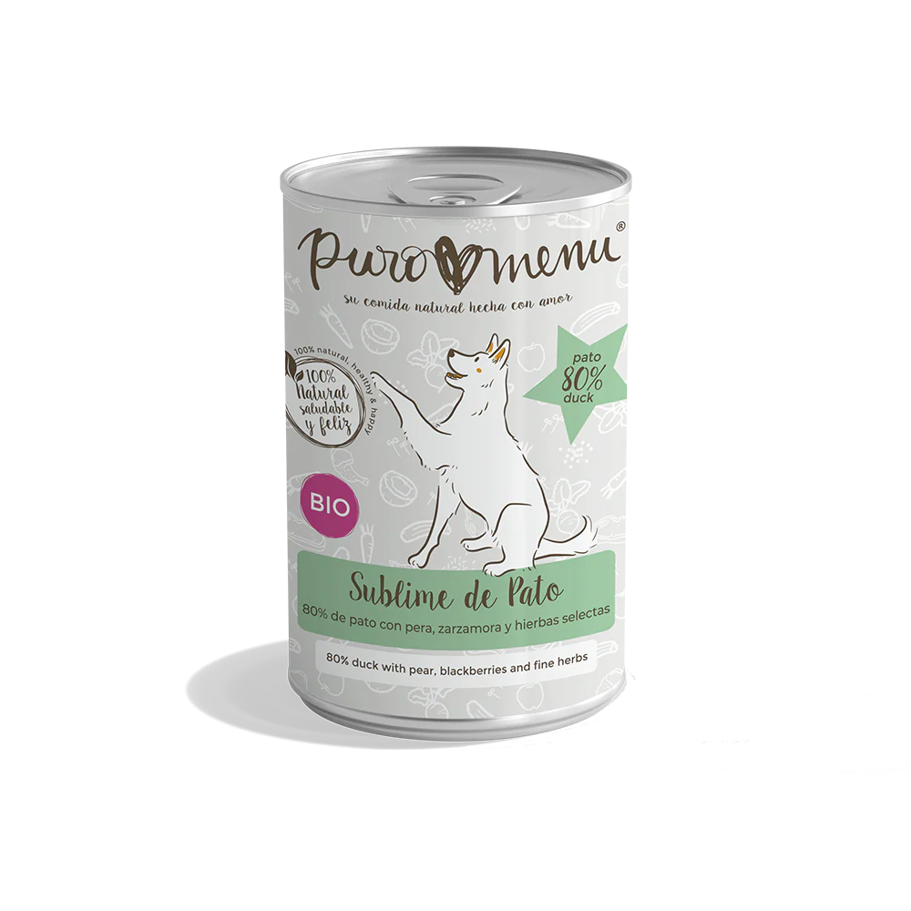 Puro Menú BIO Sublime de Pato Lata Comida Húmeda para Perros al mejor precio -Todoanimal.es