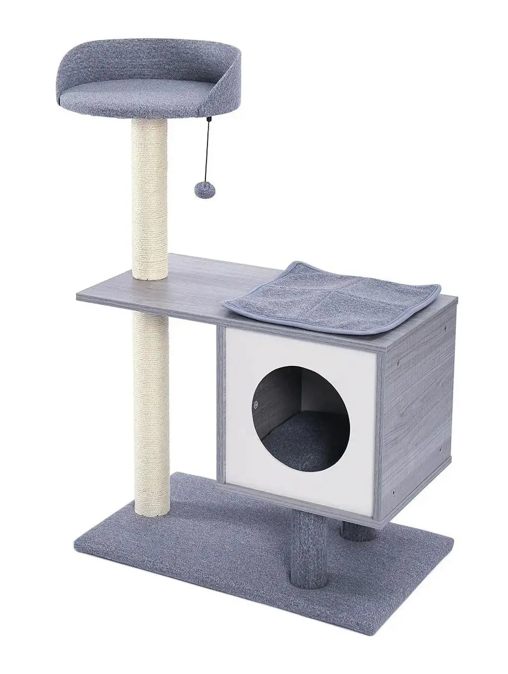 Rascador Tenpo Gris 66X40X98,5Cm - Precios Más Baratos - Todoanimal
