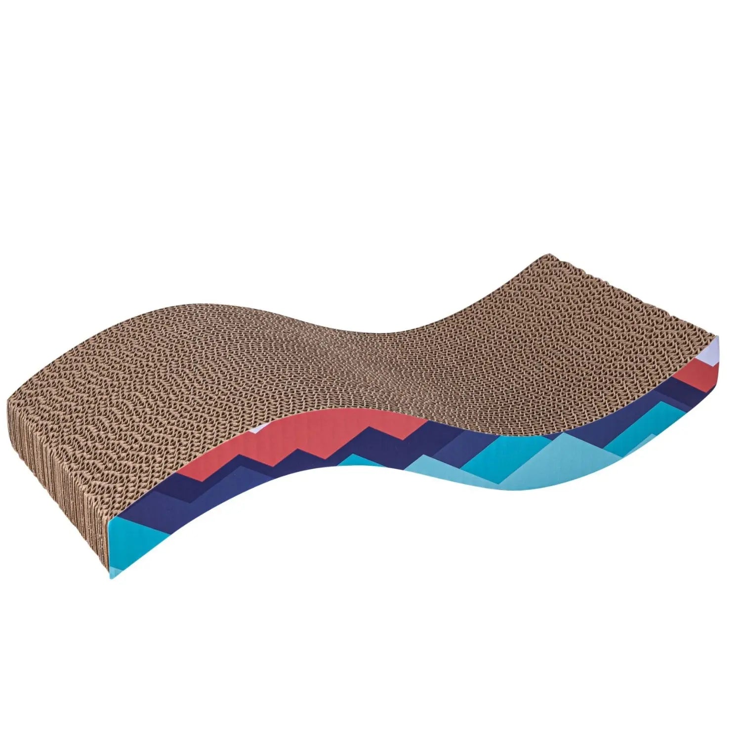 Rascador de Cartón Snake Azul Marino con Catnip 45x23x9cm FREEDOG