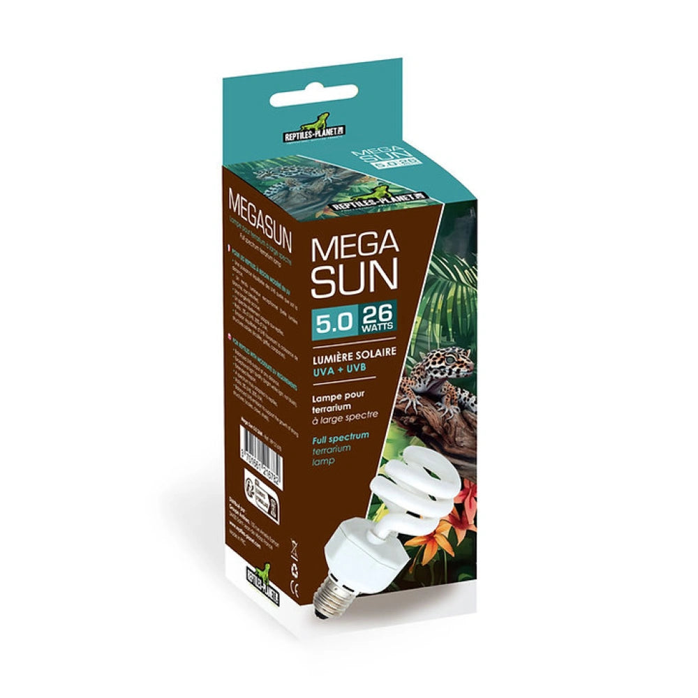 Repti-Planet Lámpara Megasun 5.0 para Reptiles 26W al mejor precio -Todoanimal.es
