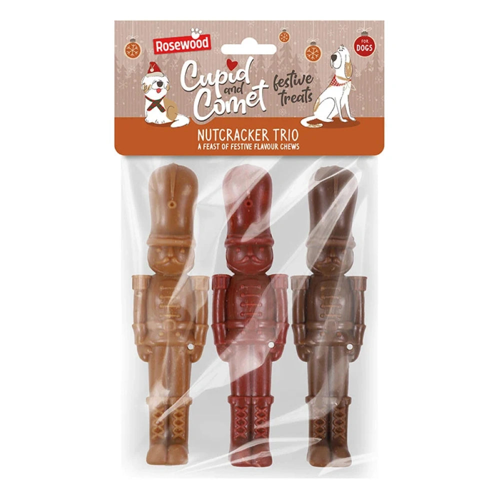 Rosewood Nutcracker Trio Snack Natural para Perros 3x45g al mejor precio -Todoanimal.es