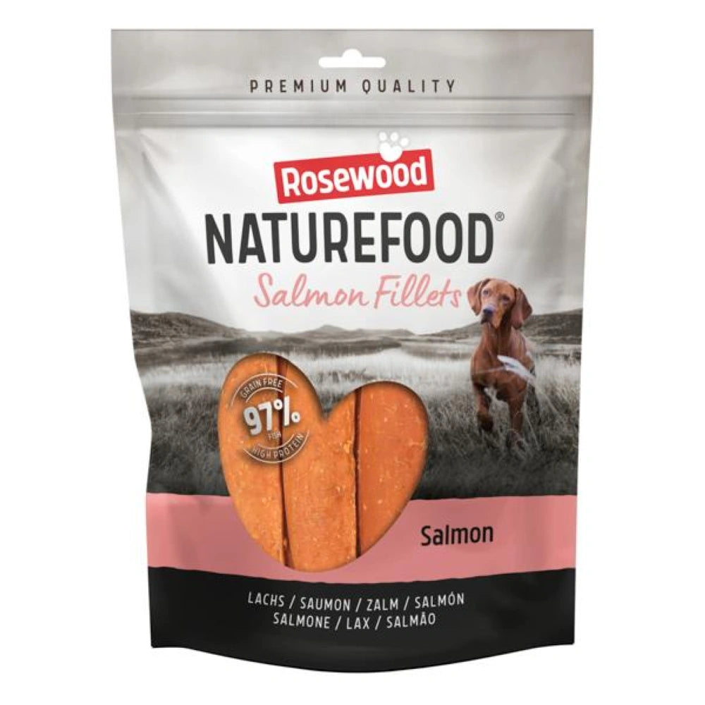 Rosewood Salmon Fillet Strips Snack Blando para Perros Grandes 400g al mejor precio -Todoanimal.es