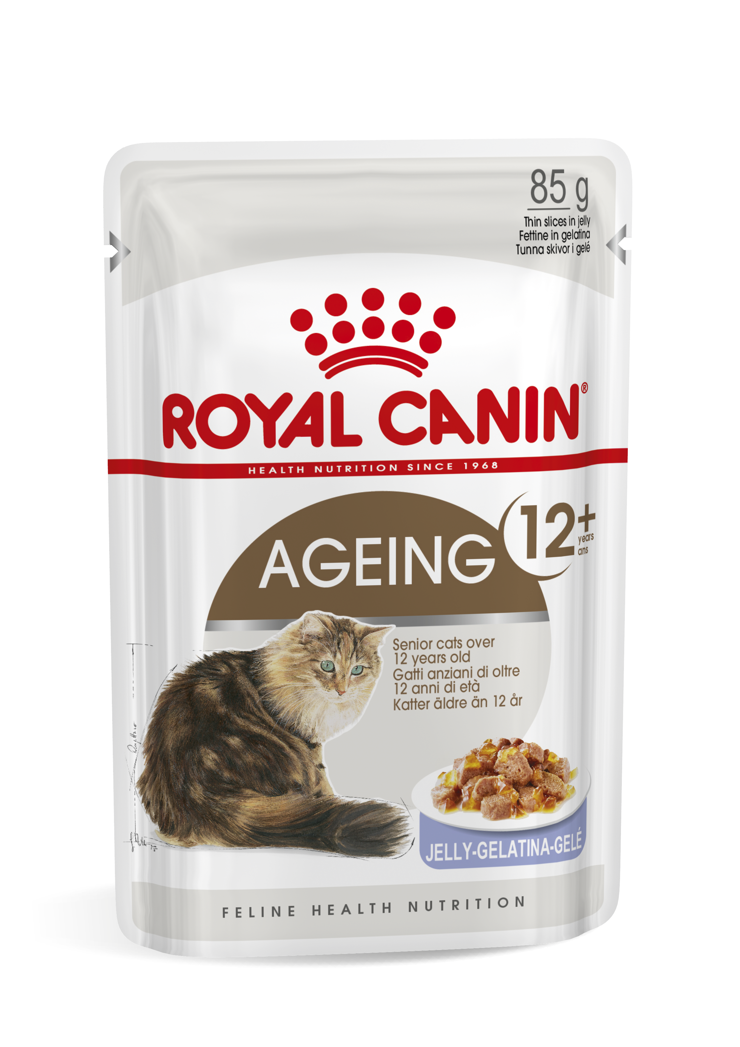 Royal Canin Ageing 12+ Gelatina 85 g Alimento Húmedo para Gatos al mejor precio -Todoanimal.es