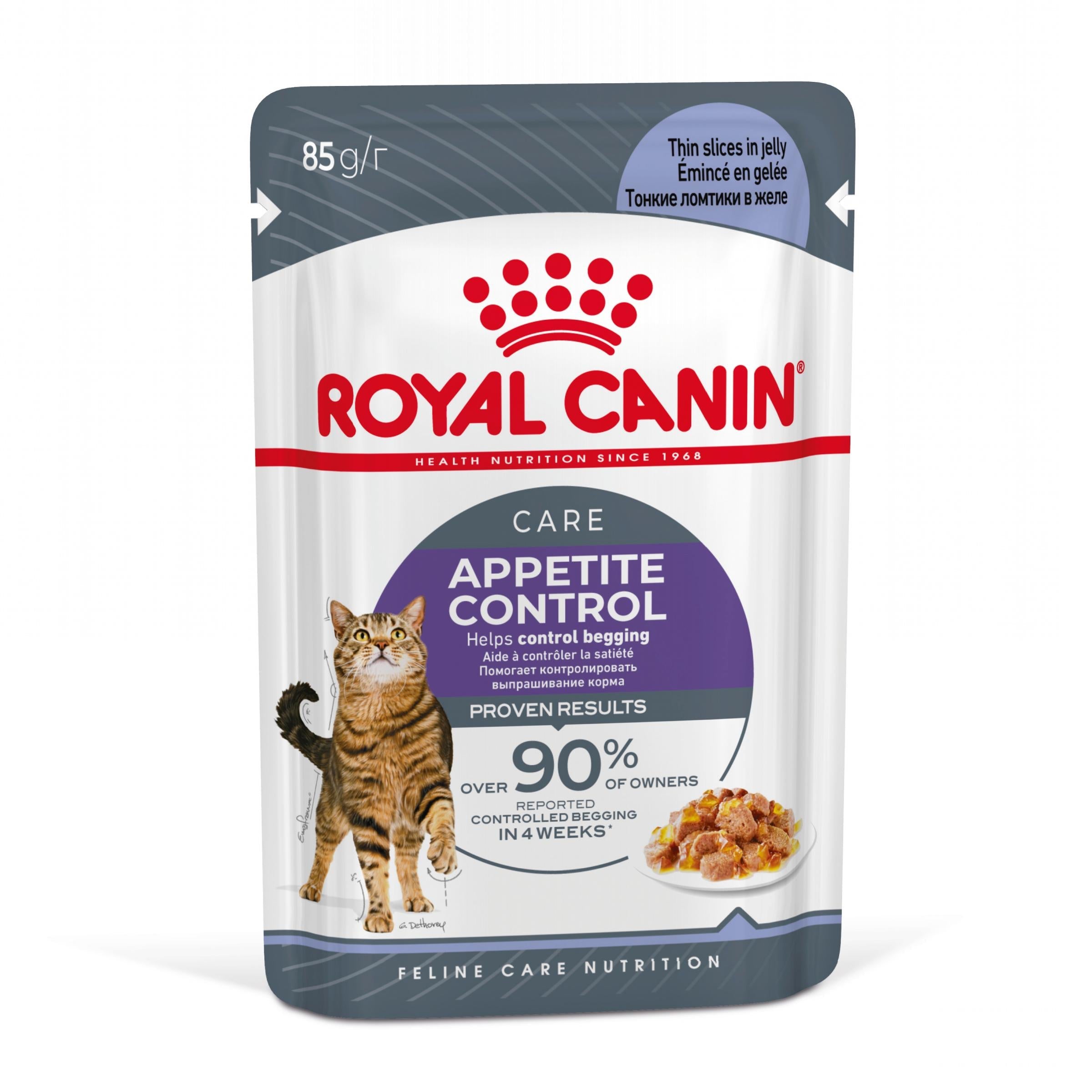 Royal Canin Appetite Control Finas Láminas en Gelatina 85 g Húmedo para Gatos al mejor precio -Todoanimal.es