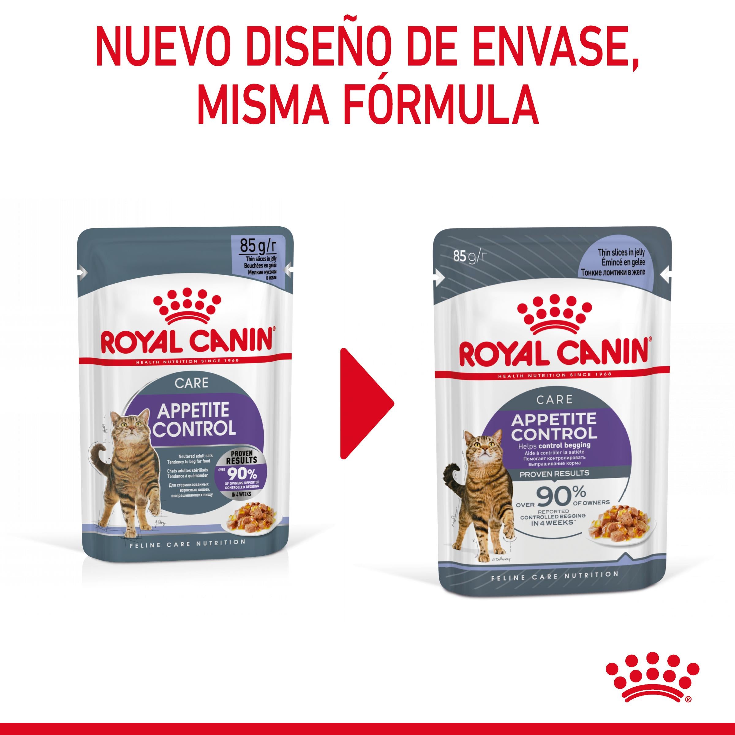 Royal Canin Appetite Control Finas Láminas en Gelatina 85 g Húmedo para Gatos al mejor precio -Todoanimal.es