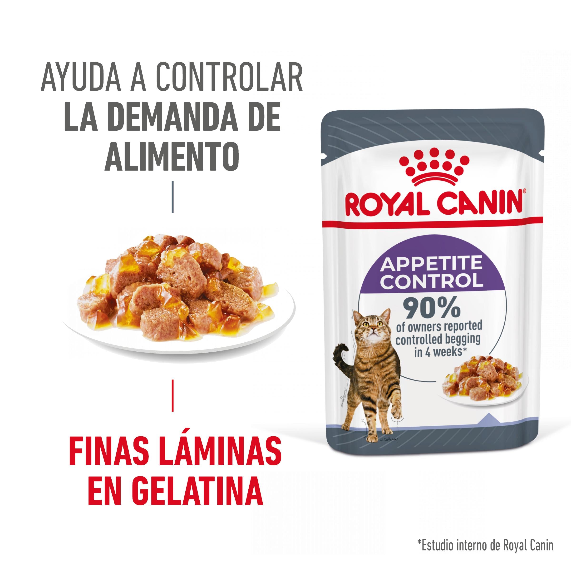 Royal Canin Appetite Control Finas Láminas en Gelatina 85 g Húmedo para Gatos al mejor precio -Todoanimal.es